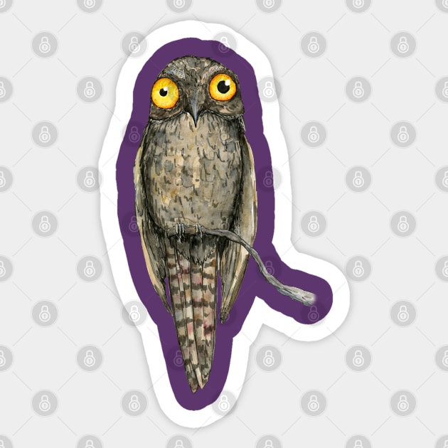 Common potoo Sticker by Bwiselizzy